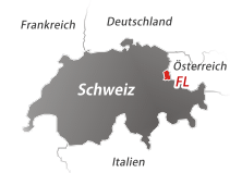 Die Lage Liechtensteins